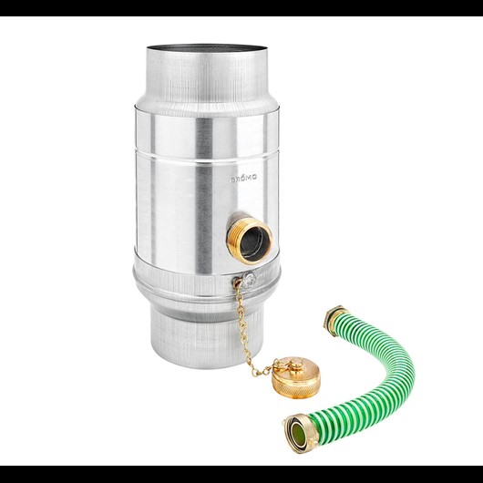 GRÖMO Récupérateur d'eau zinc rond 100 mm + tuyaux
